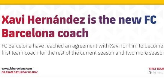 【官方】哈维担任巴萨主帅！签约2年半，周一亮相