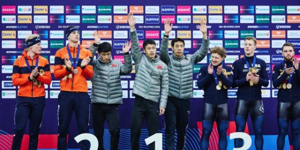 速滑世锦赛队中国1金1铜 宁忠岩韩梅米兰冬奥冲牌